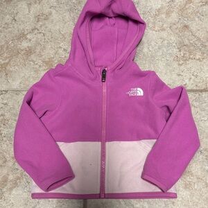 The North Face Kids' Two-Tone Pink Fleece Hoodie